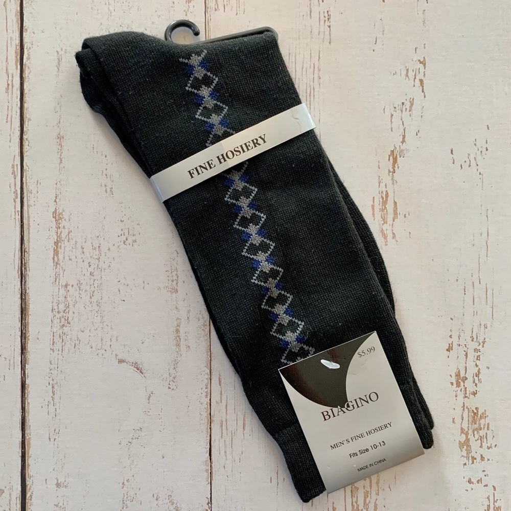 Men’s Biagino fine hosiery dress socks size 10-13